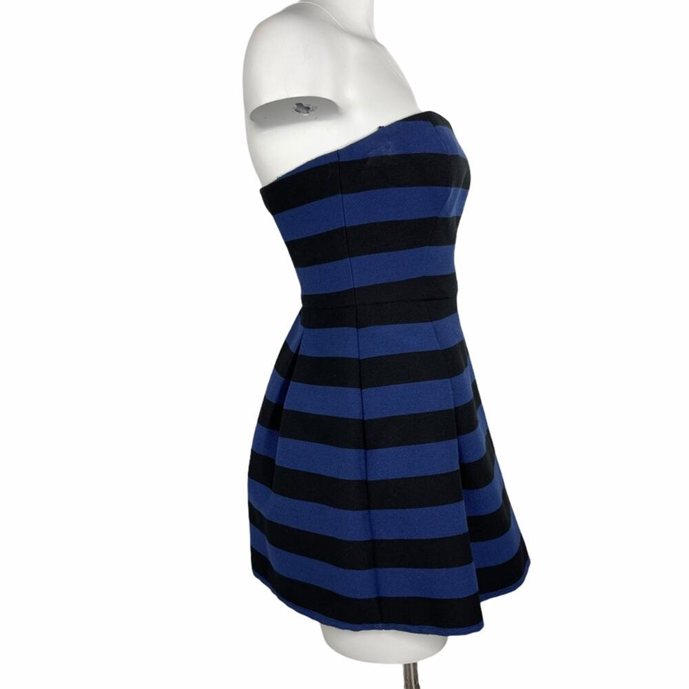 NWT Charo Ruiz Ibiza Strapless Stripe Mini Dress S Blue/Black Small - Picture 2 of 7